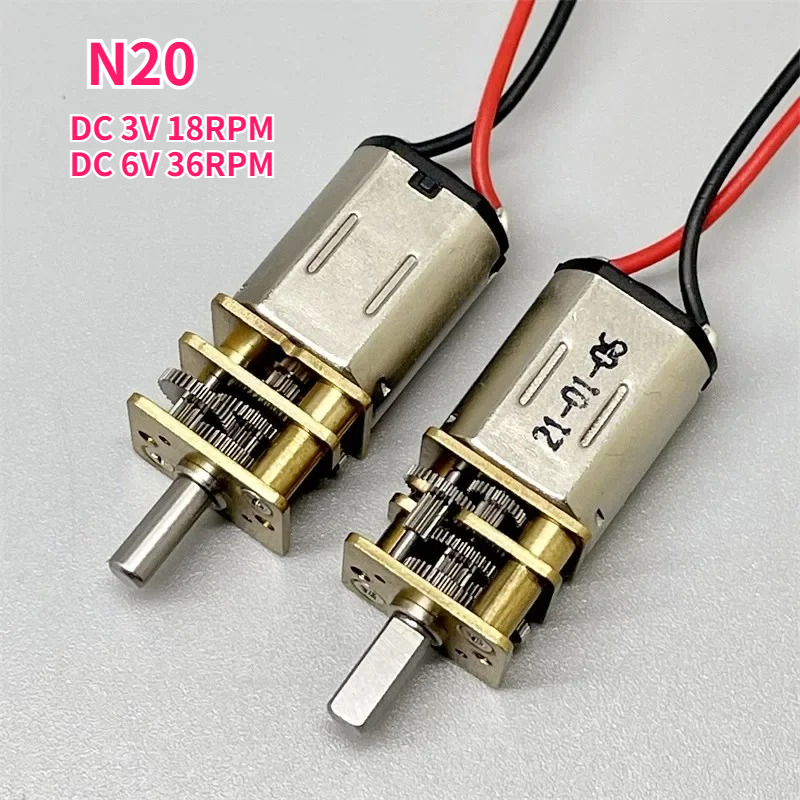 Geared Motor - N20 DC 3V 18 tr/min 6V