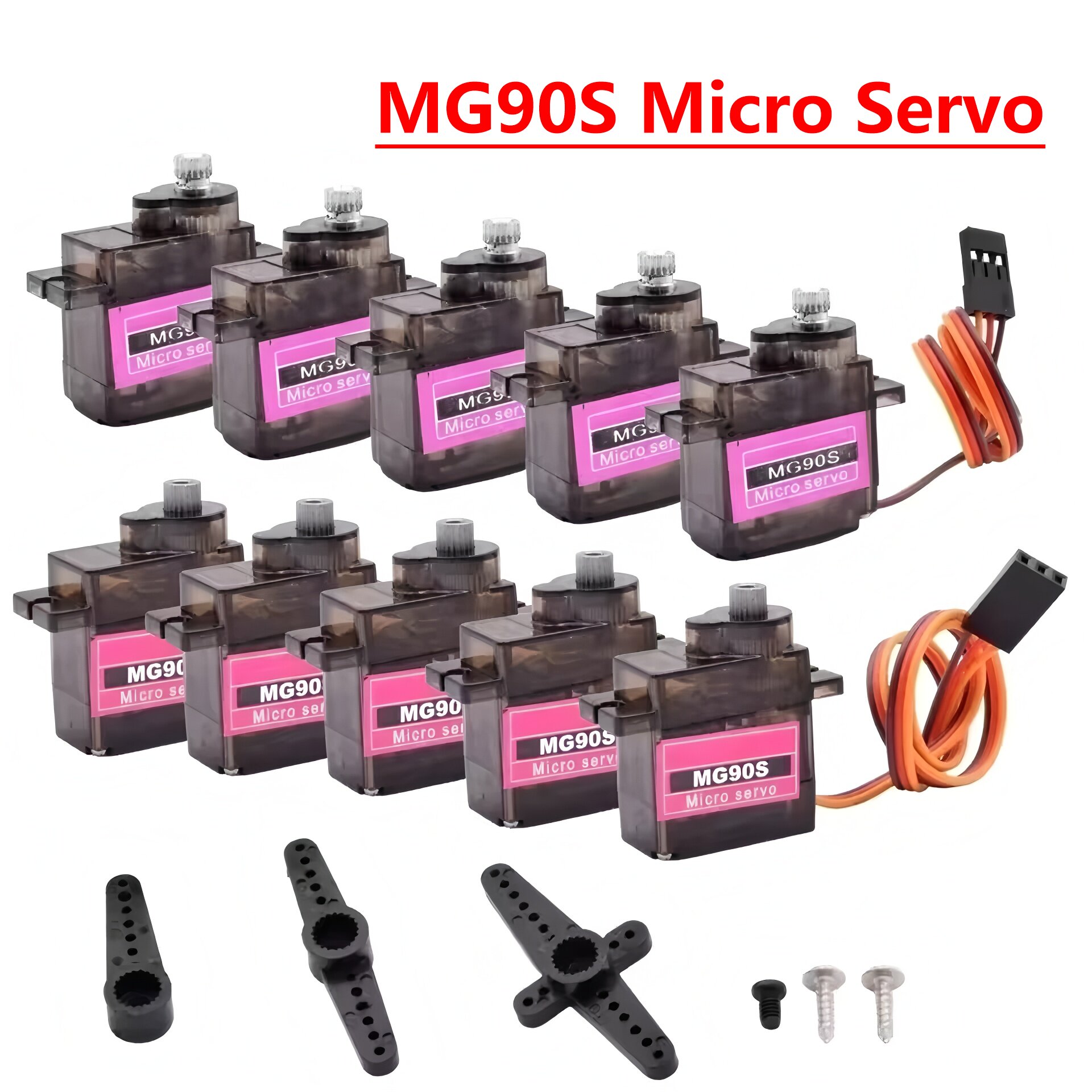 Servo Sg90 - 4/5/10/20 pièces MG90S Micro servomoteur engrenage