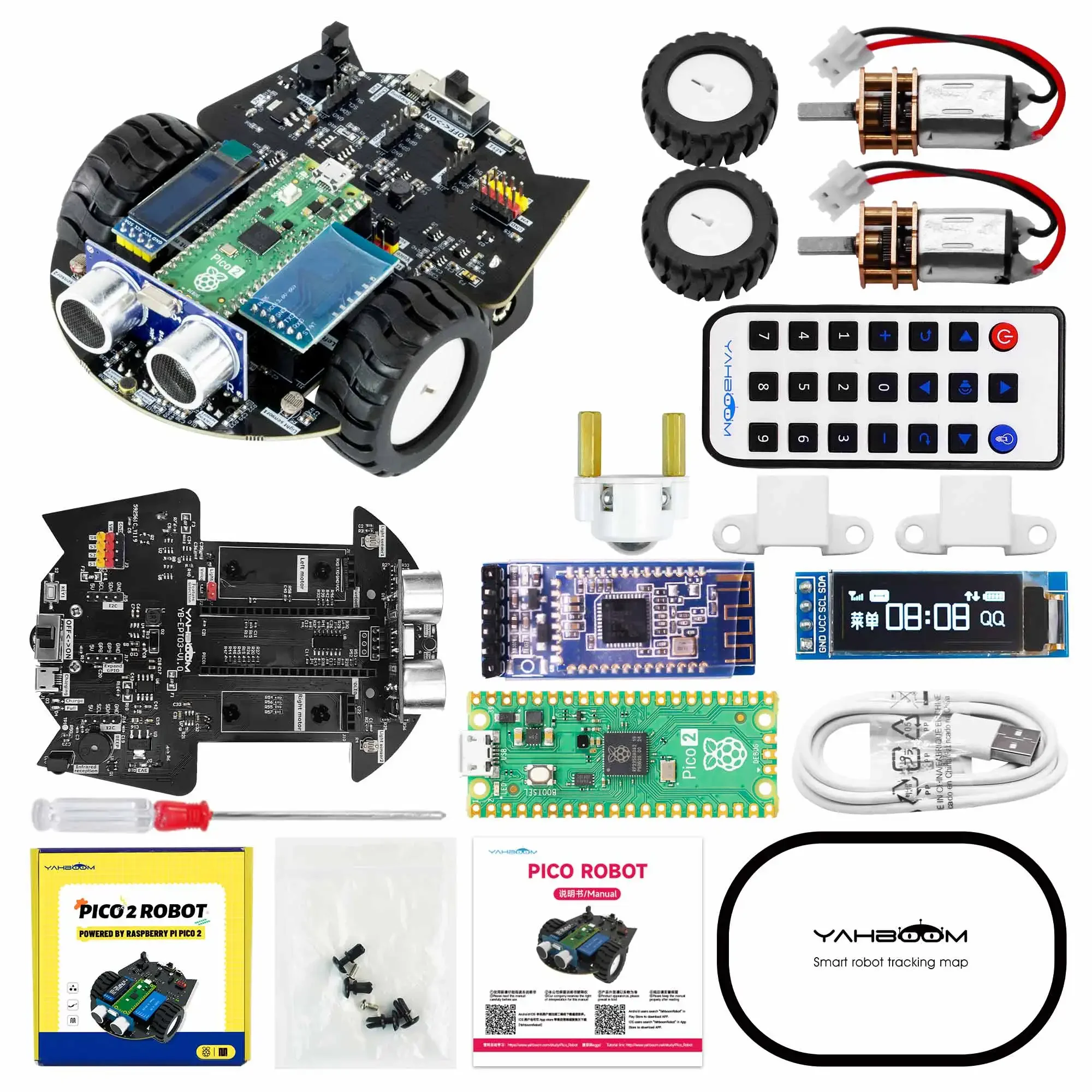 Yahboom Raspberry Pi Pico 2 Ro - Robot Car Kit avis et prix