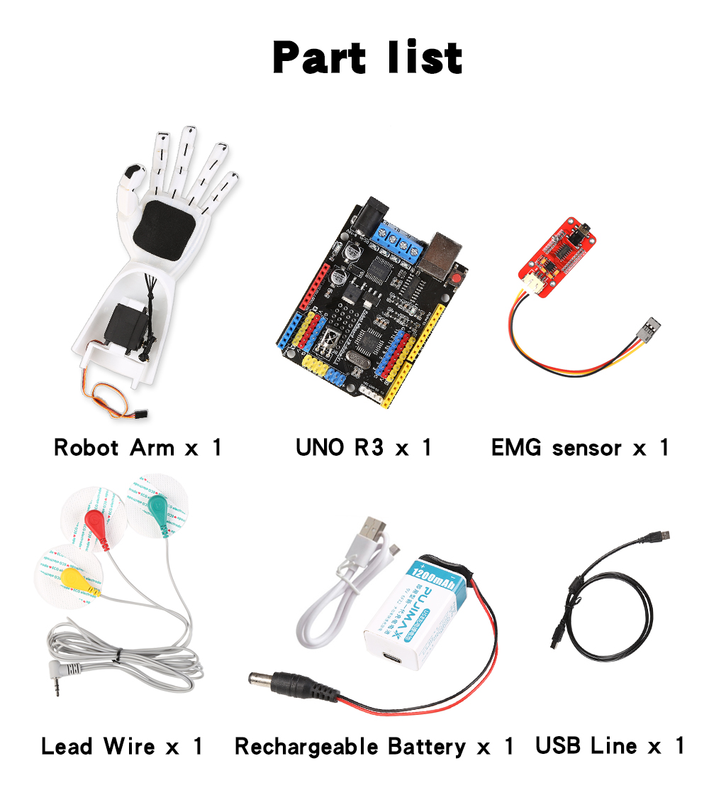 Capteur EMG bras robotique cap - Robot Arm Kit avis et prix