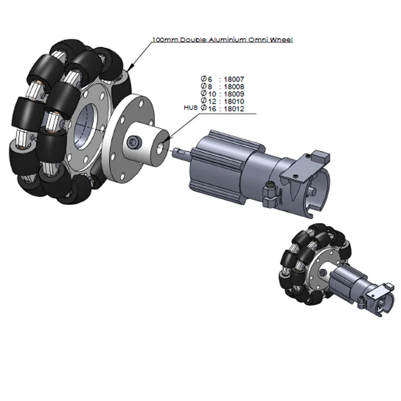 Roue omnidirectionnelle double - Robot Wheel avis et prix